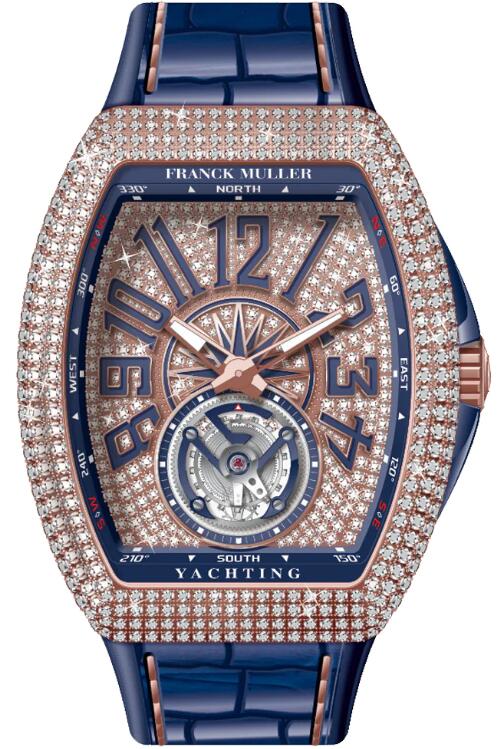 Review Franck Muller Vanguard Yachting Replica Watch V 45 T YACHT D CD (BL) (5N) (DIAM.BL 5N)